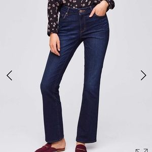 Ann Taylor Loft Curvy Boot Dark Denim Jeans 2P